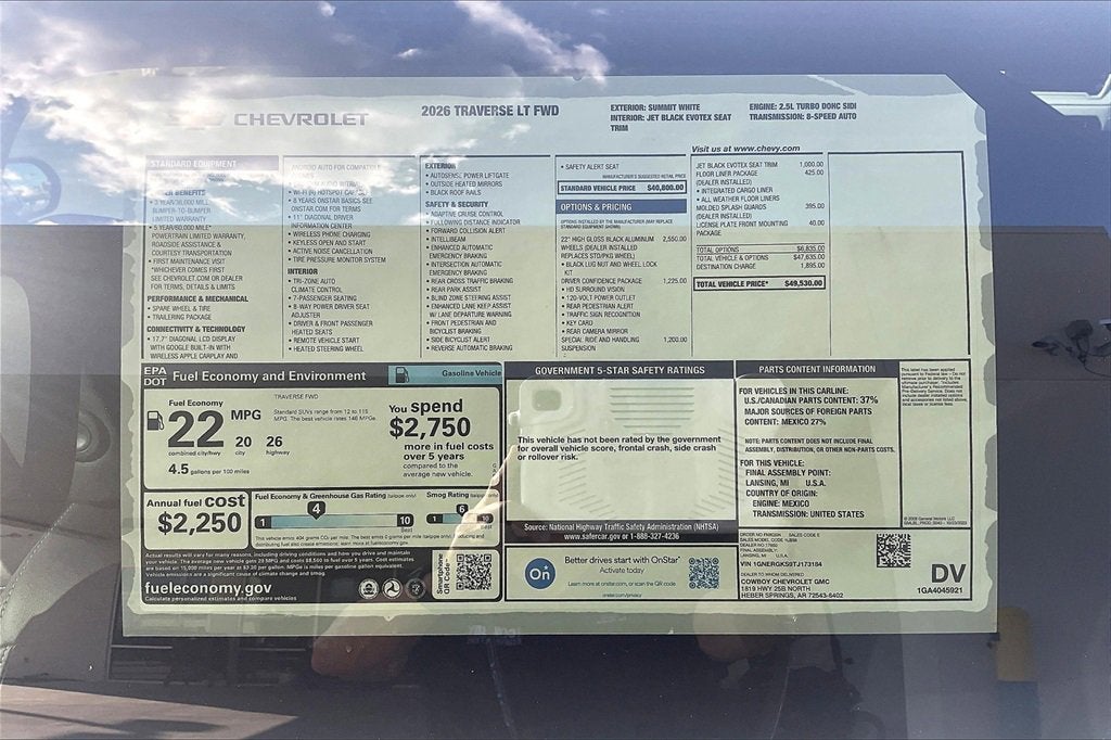 2026 Chevrolet Traverse LT
