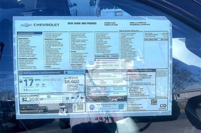 2026 Chevrolet Tahoe Premier