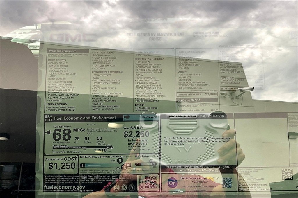 2026 GMC Sierra EV Elevation Extended Range