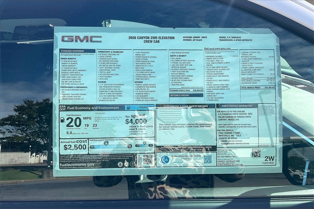 2026 GMC Canyon Elevation