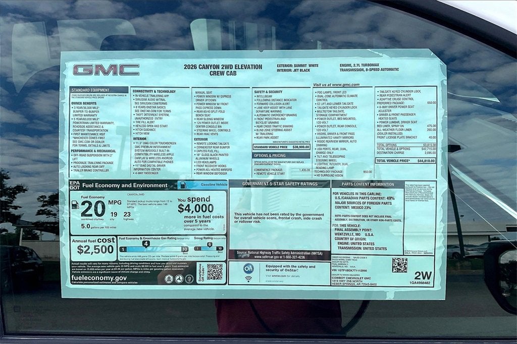 2026 GMC Canyon Elevation