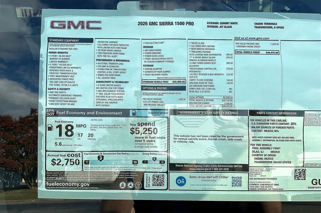 2026 GMC Sierra 1500 Pro