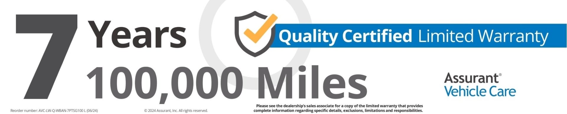 7 years limited warranty